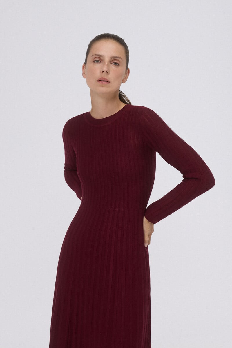 Pedro Del Hierro Vestido De Punto Canalé