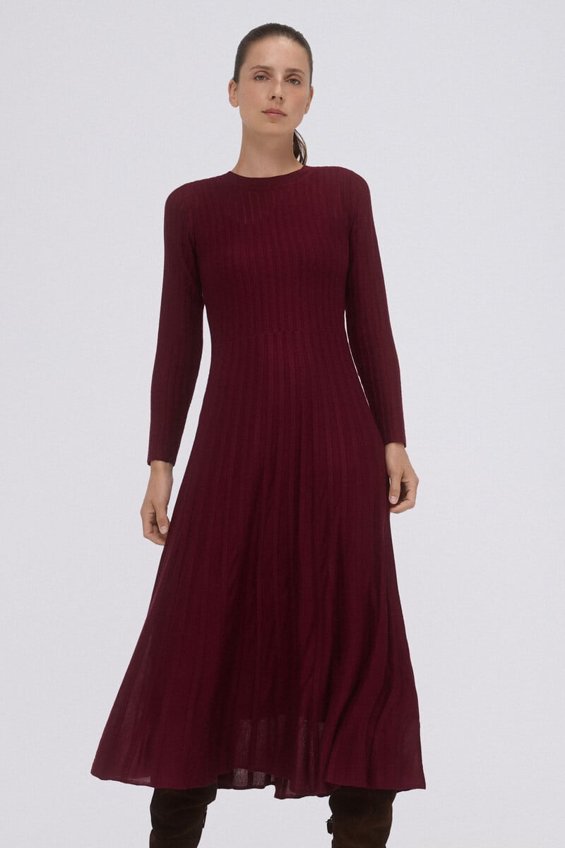 Pedro Del Hierro Vestido De Punto Canalé