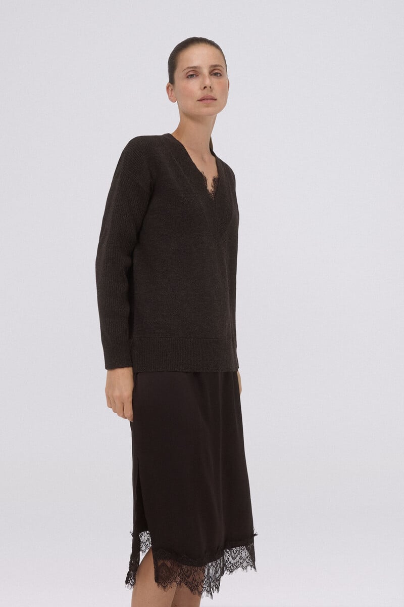 Pedro Del Hierro Vestido De Punto Lencero