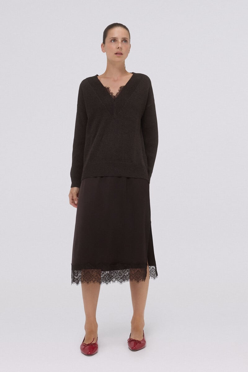 pedro del hierro Vestido de punto lencero