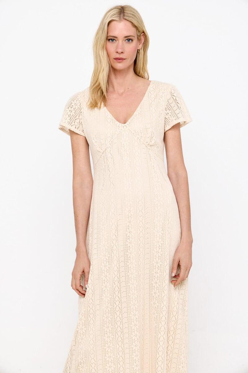 Pedro Del Hierro Vestido Efecto Encaje