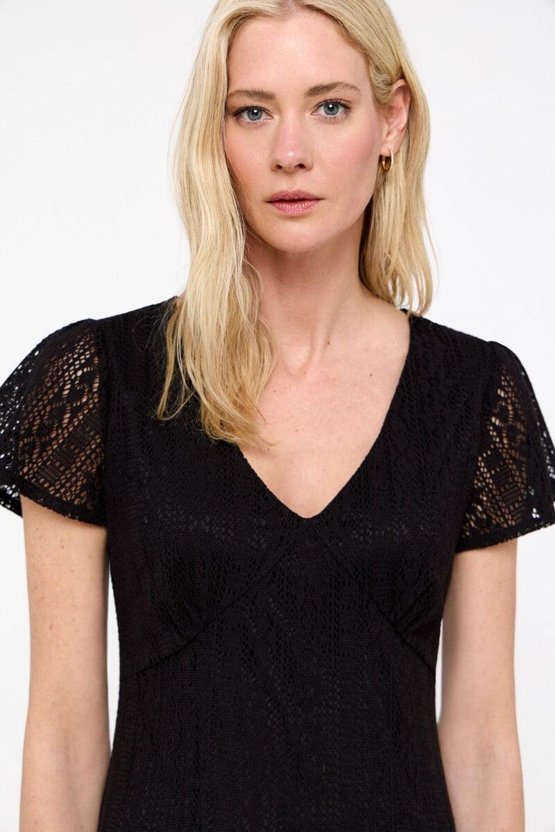 Pedro Del Hierro Vestido Efecto Encaje