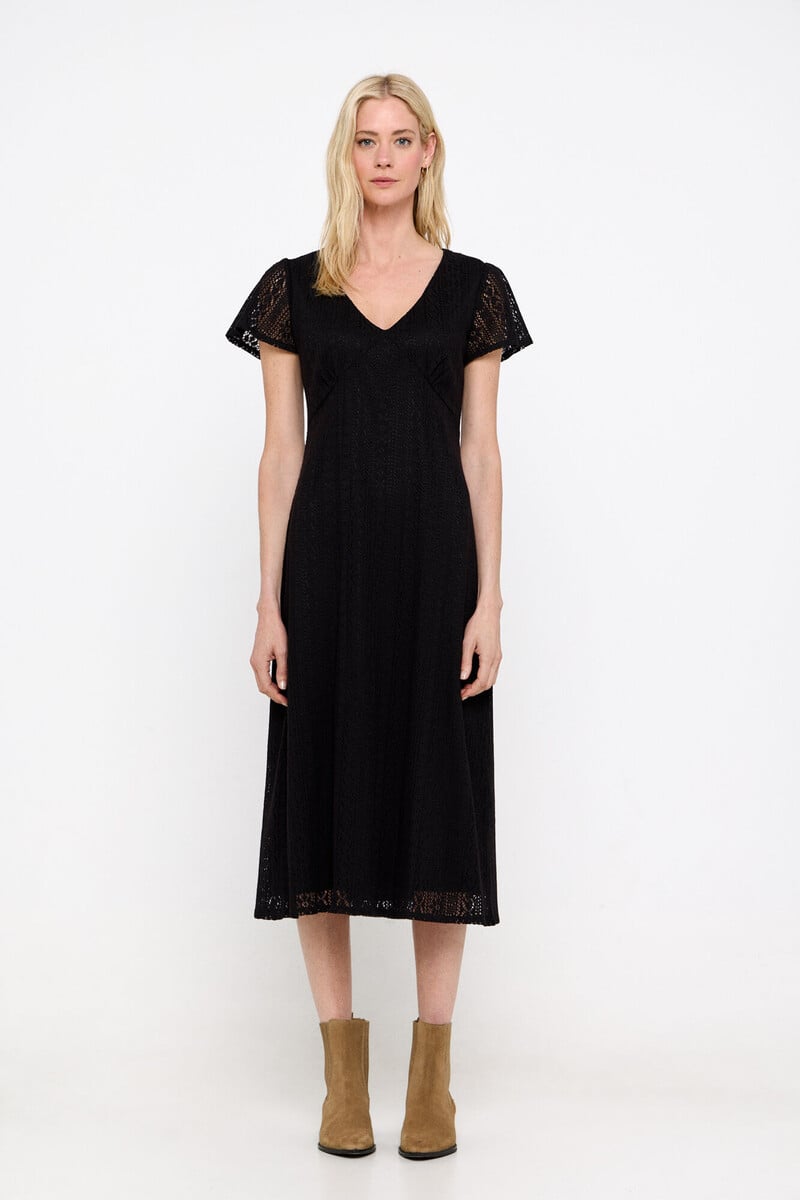 Pedro Del Hierro Vestido Efecto Encaje