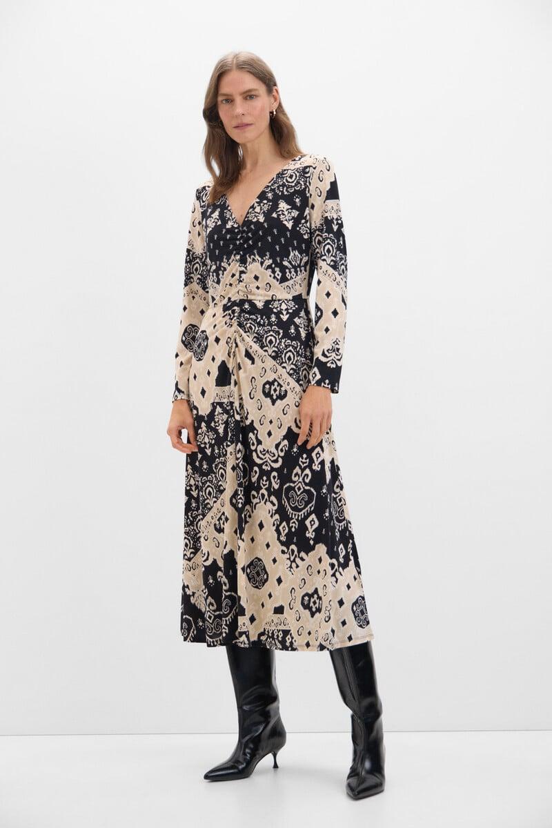 Pedro Del Hierro Vestido Elástico Estampado