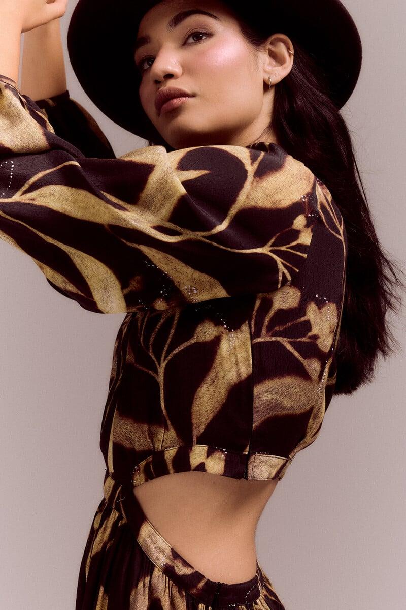 Pedro Del Hierro Vestido Estampado Aberturas