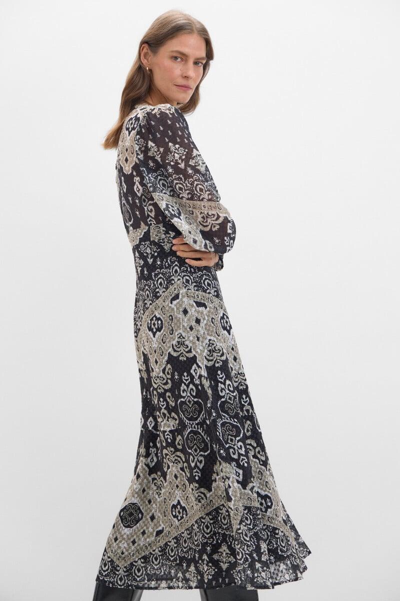 Pedro Del Hierro Vestido Estampado Textura