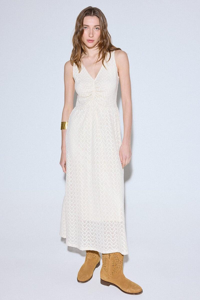 Pedro Del Hierro Vestido Estructura Frunce