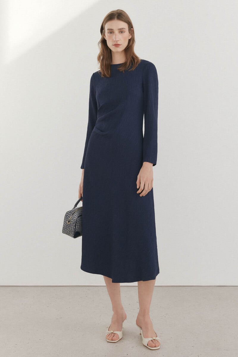 Pedro Del Hierro Vestido Estructura Manga Larga