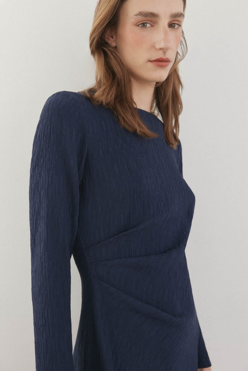 Pedro Del Hierro Vestido Estructura Manga Larga