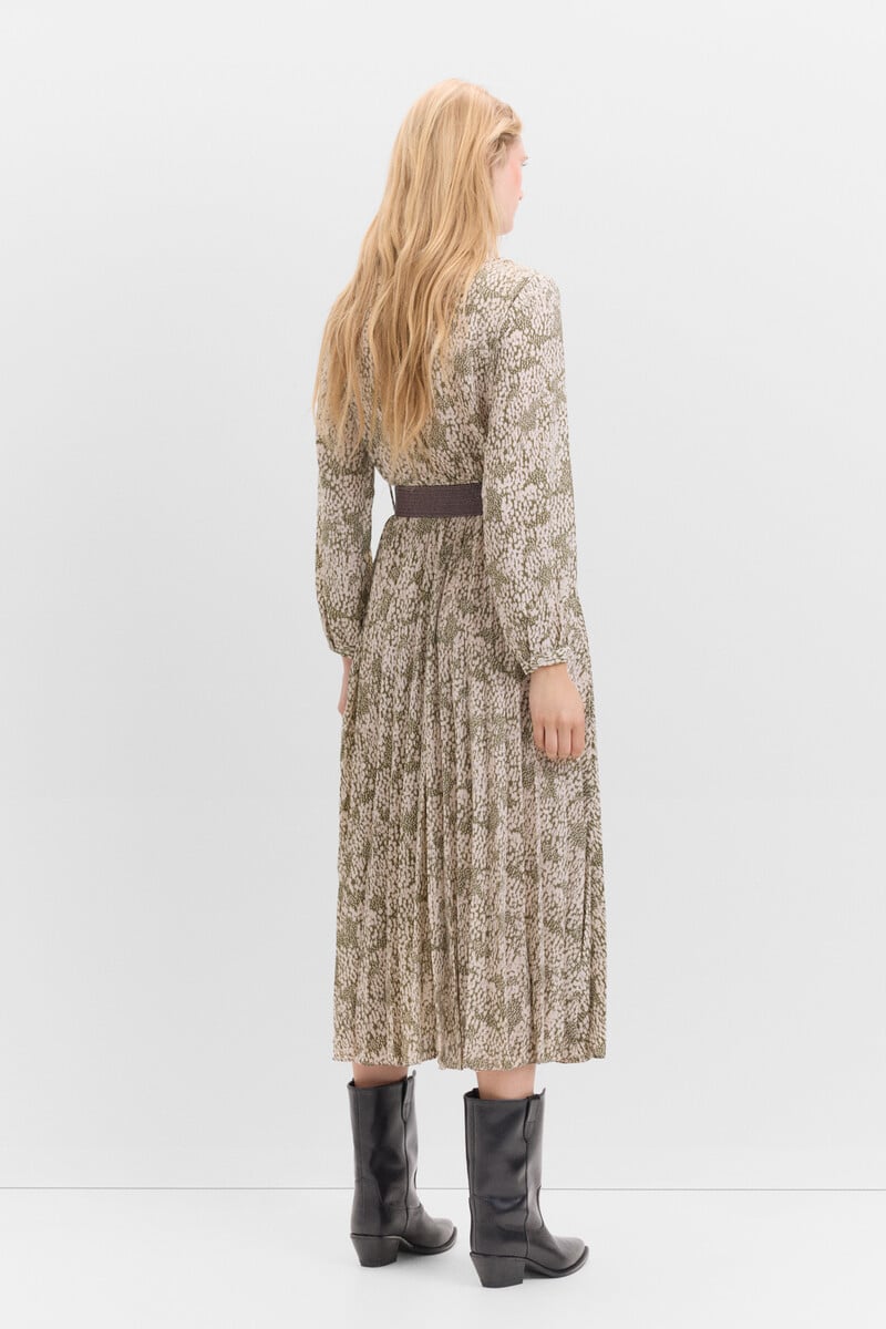 Pedro Del Hierro Vestido Falda Plisada