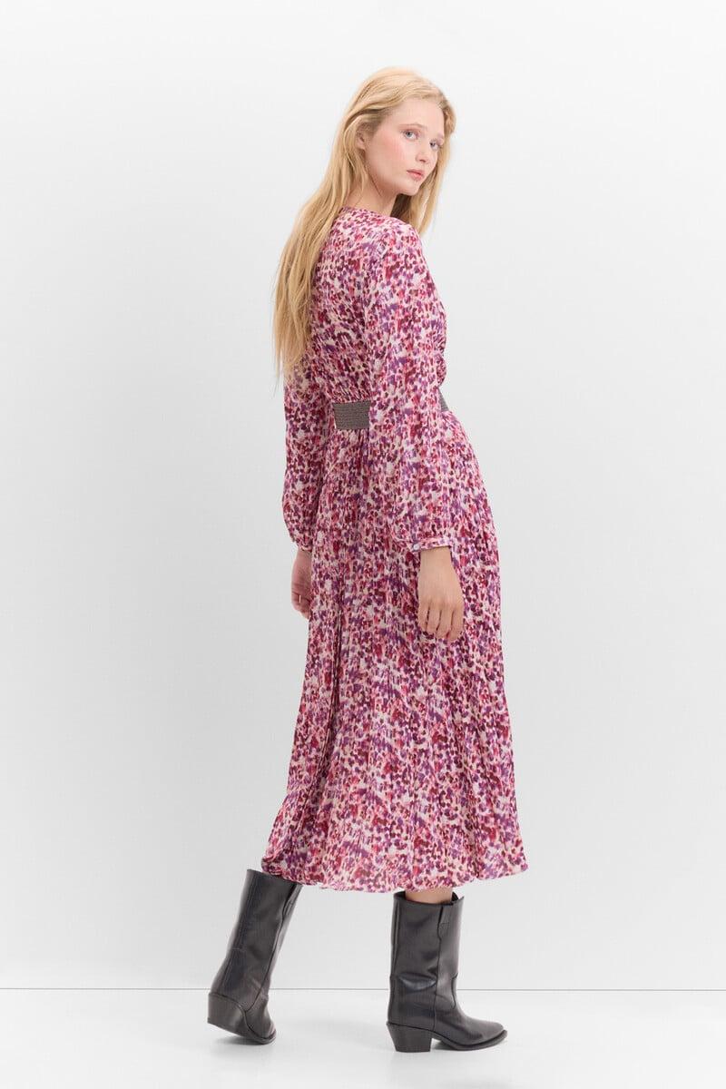 Pedro Del Hierro Vestido Falda Plisada