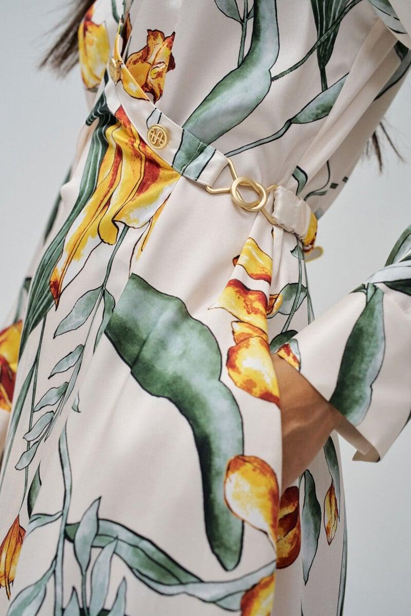 Pedro Del Hierro Vestido Flores Midi