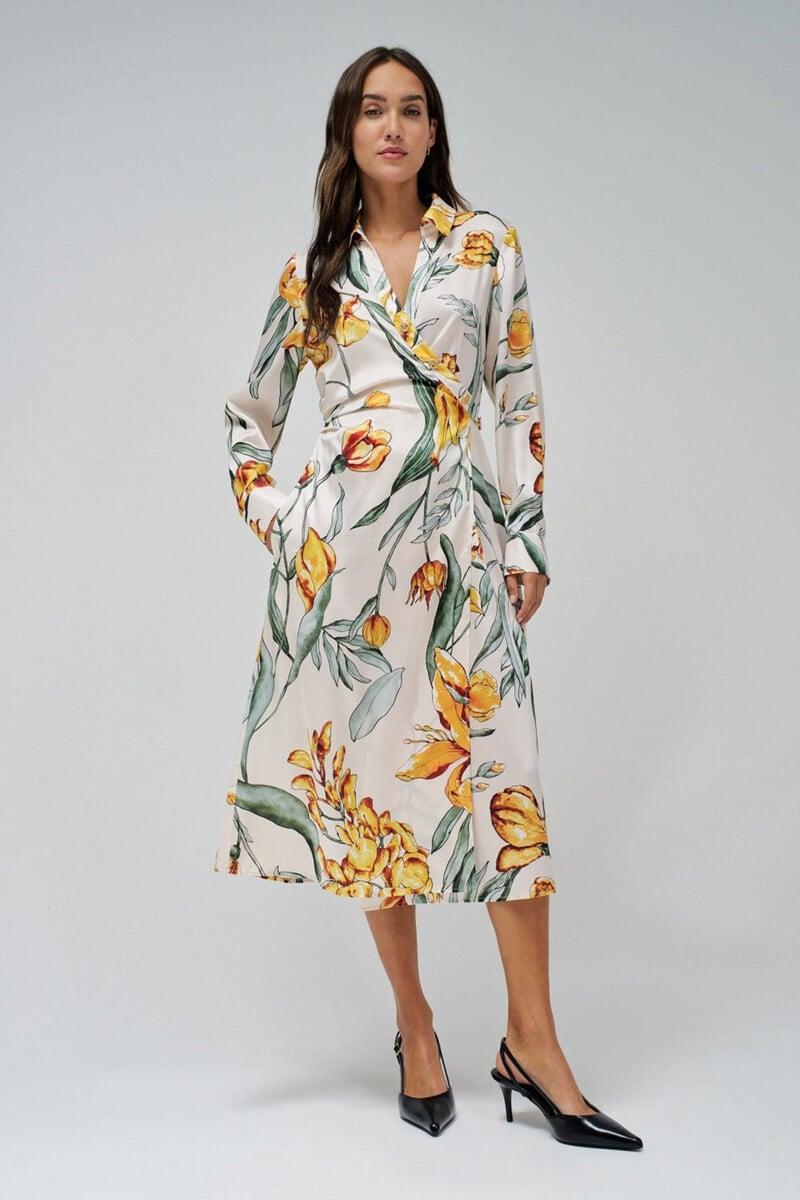 Pedro Del Hierro Vestido Flores Midi