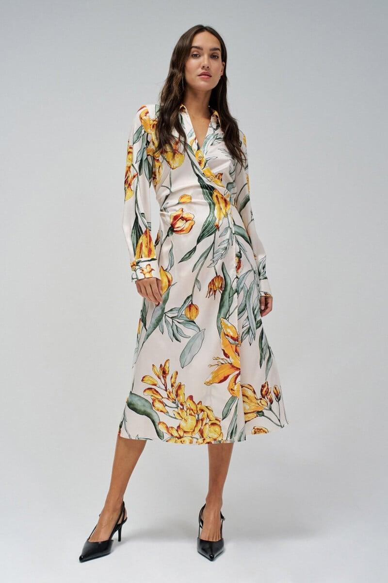 Pedro Del Hierro Vestido Flores Midi