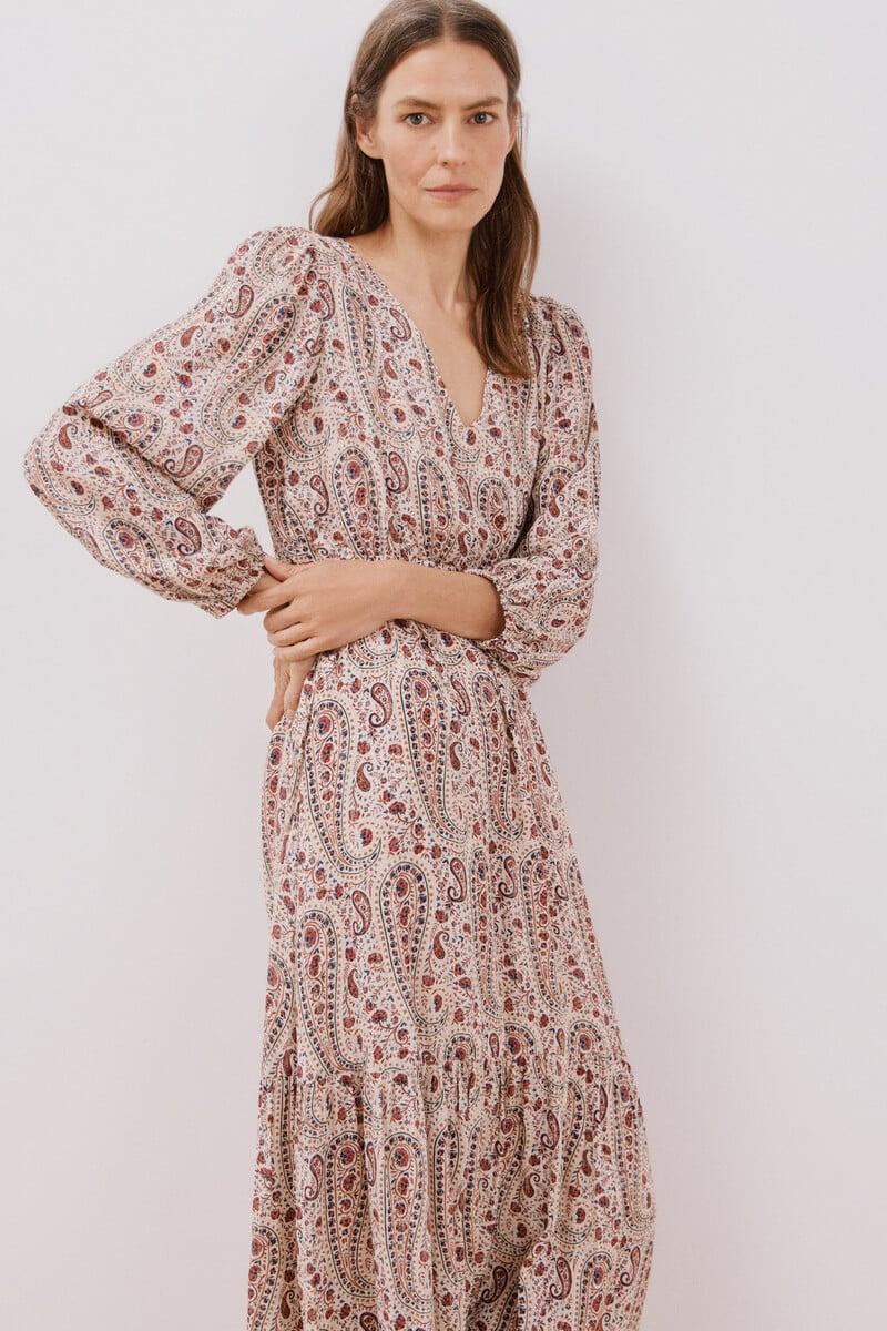 pedro del hierro Vestido largo estampado