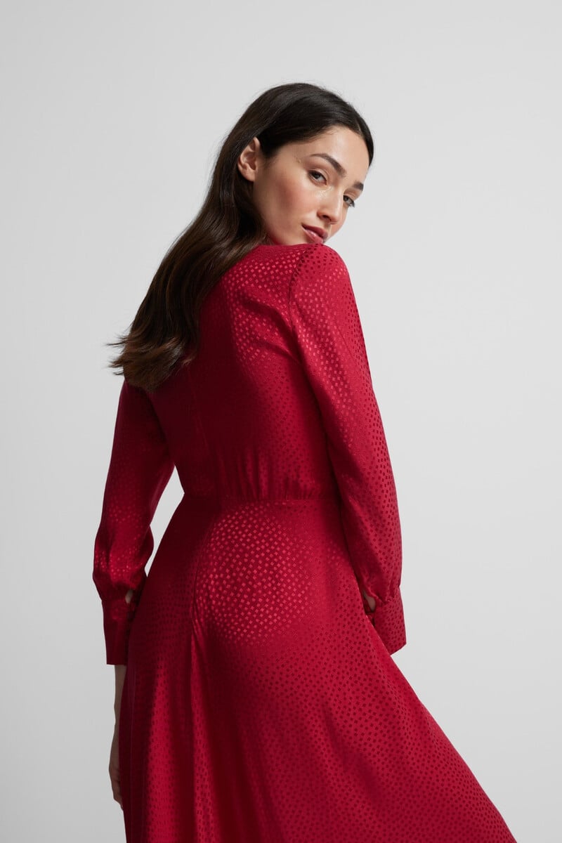 Pedro Del Hierro Vestido Largo Nudo Jacquard