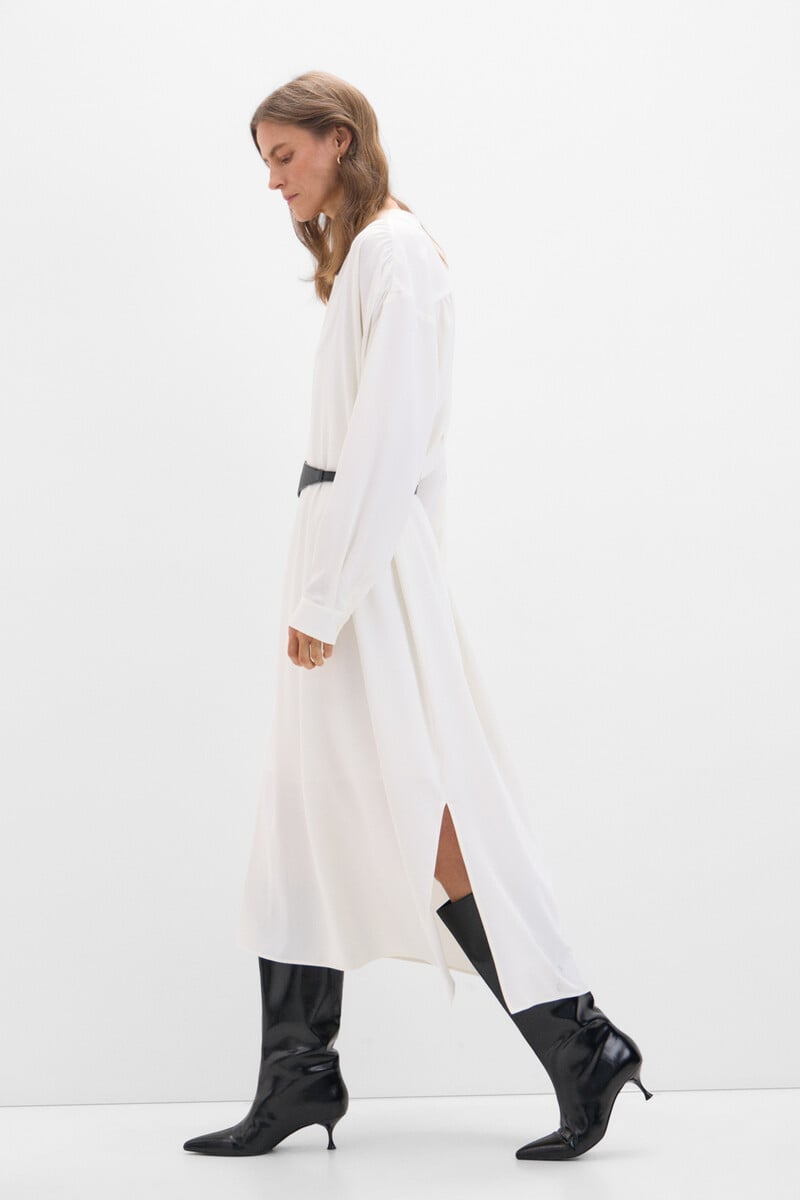 Pedro Del Hierro Vestido Negro Cinturón