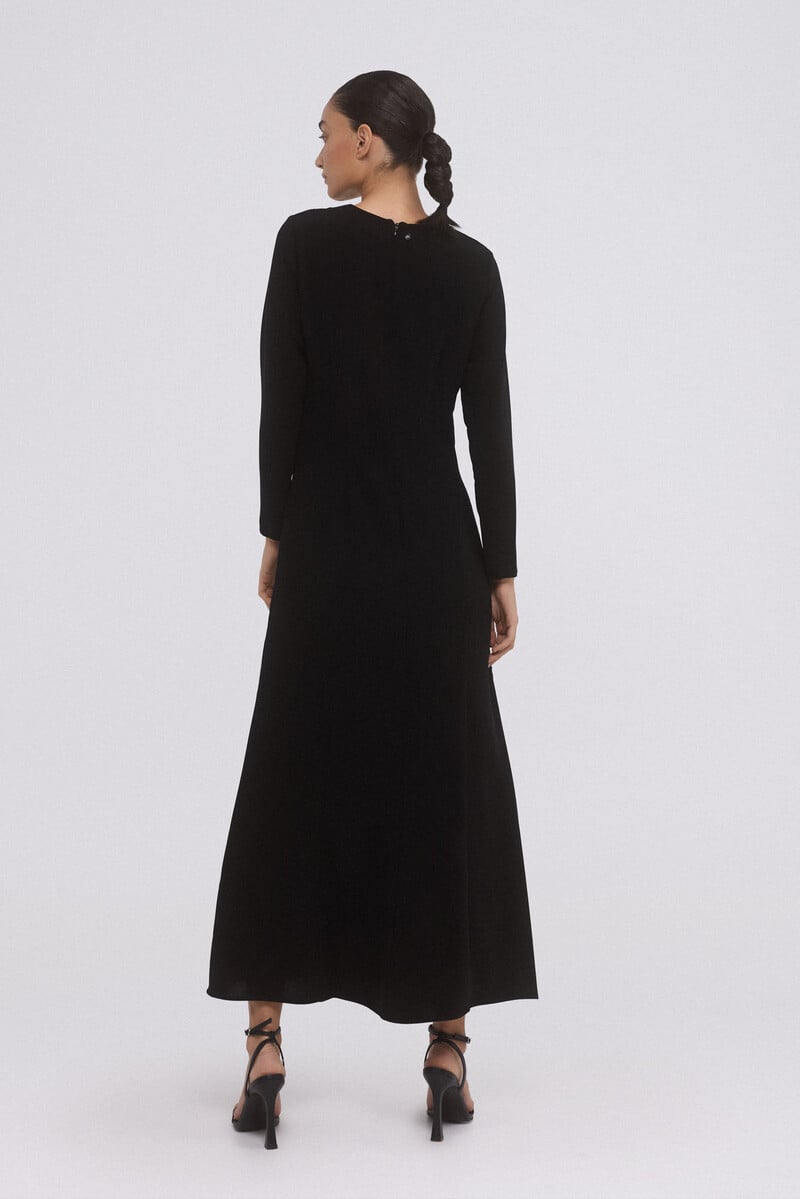 Pedro Del Hierro Vestido Negro Midi