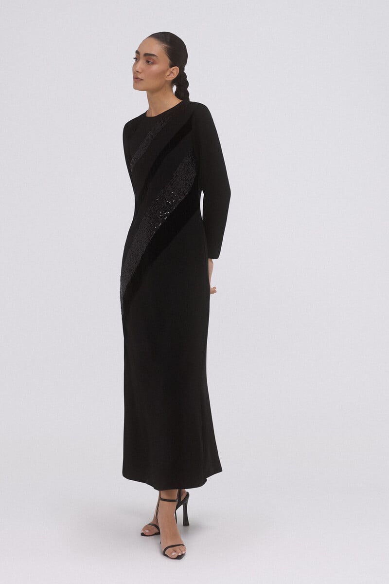 pedro del hierro Vestido negro midi