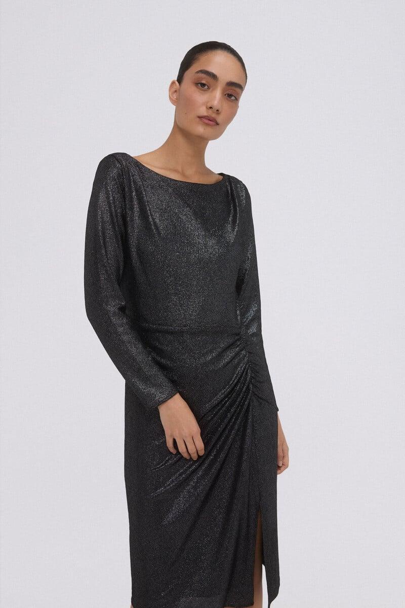 pedro del hierro Vestido plateado de punto