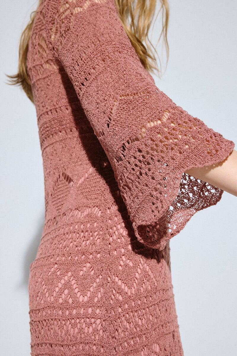 Pedro Del Hierro Vestido Punto Calado