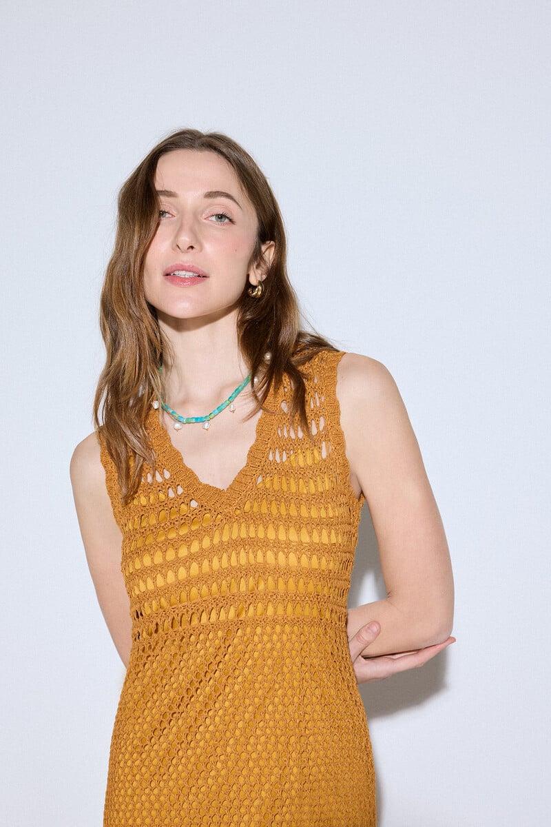 Pedro Del Hierro Vestido Punto Calado