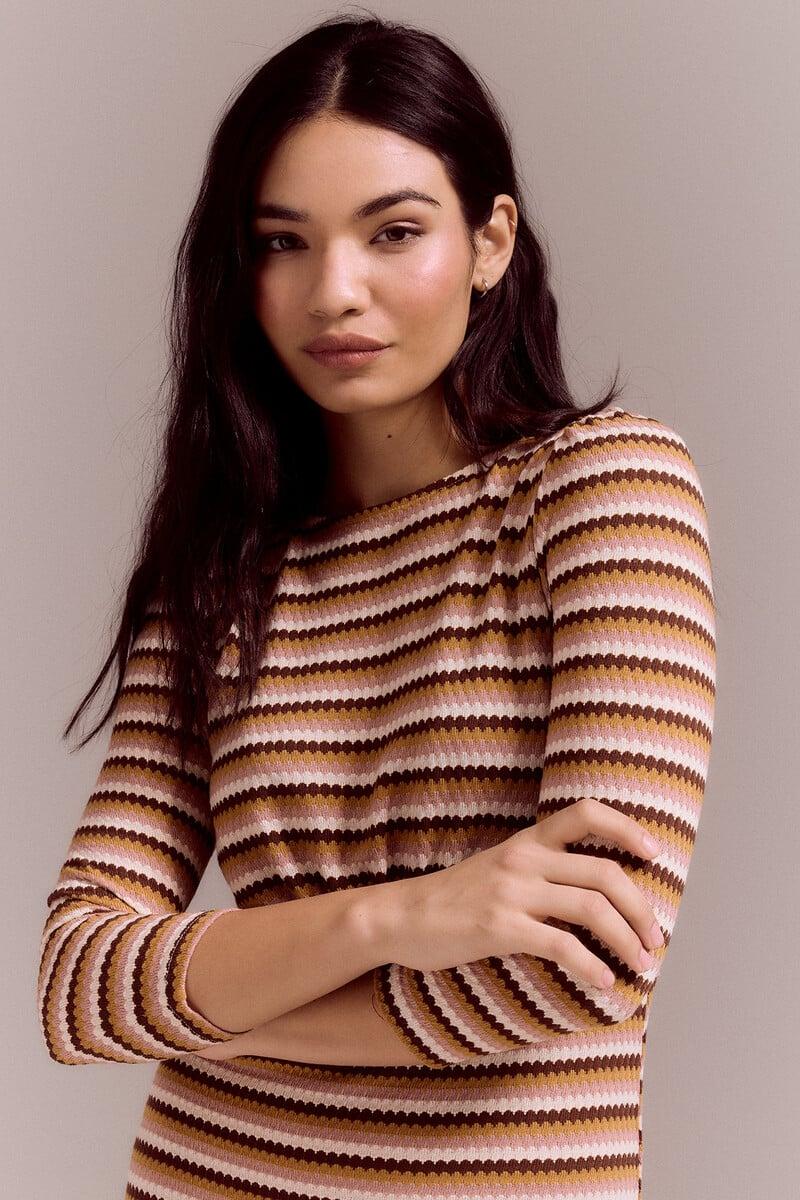 Pedro Del Hierro Vestido Punto Estructura