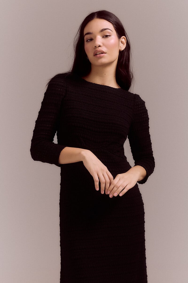 Pedro Del Hierro Vestido Punto Estructura