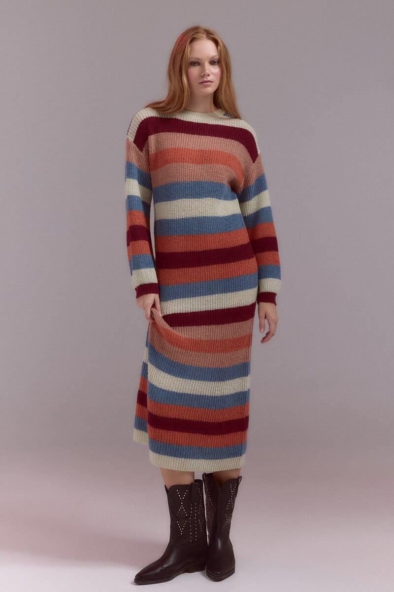 pedro del hierro Vestido punto rayas