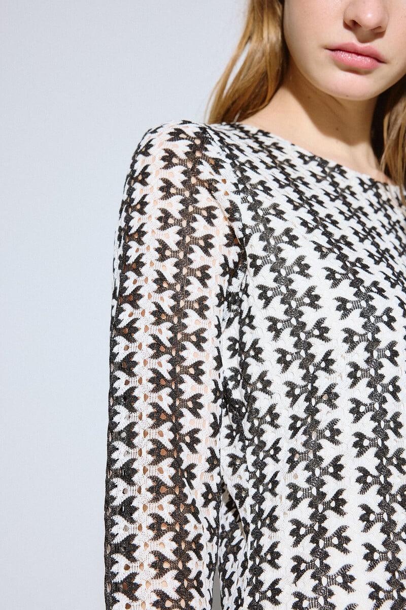 Pedro Del Hierro Vestido Rayas Bicolor