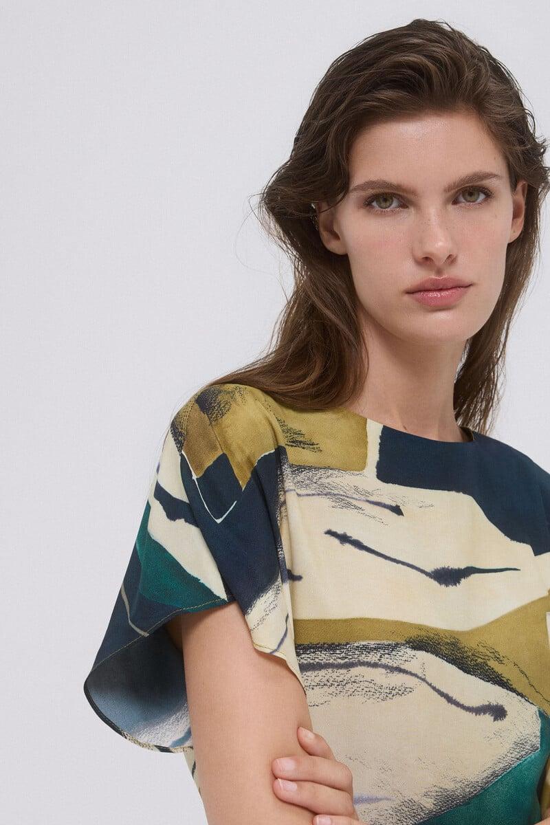 Pedro Del Hierro Vestido Tunica Estampado