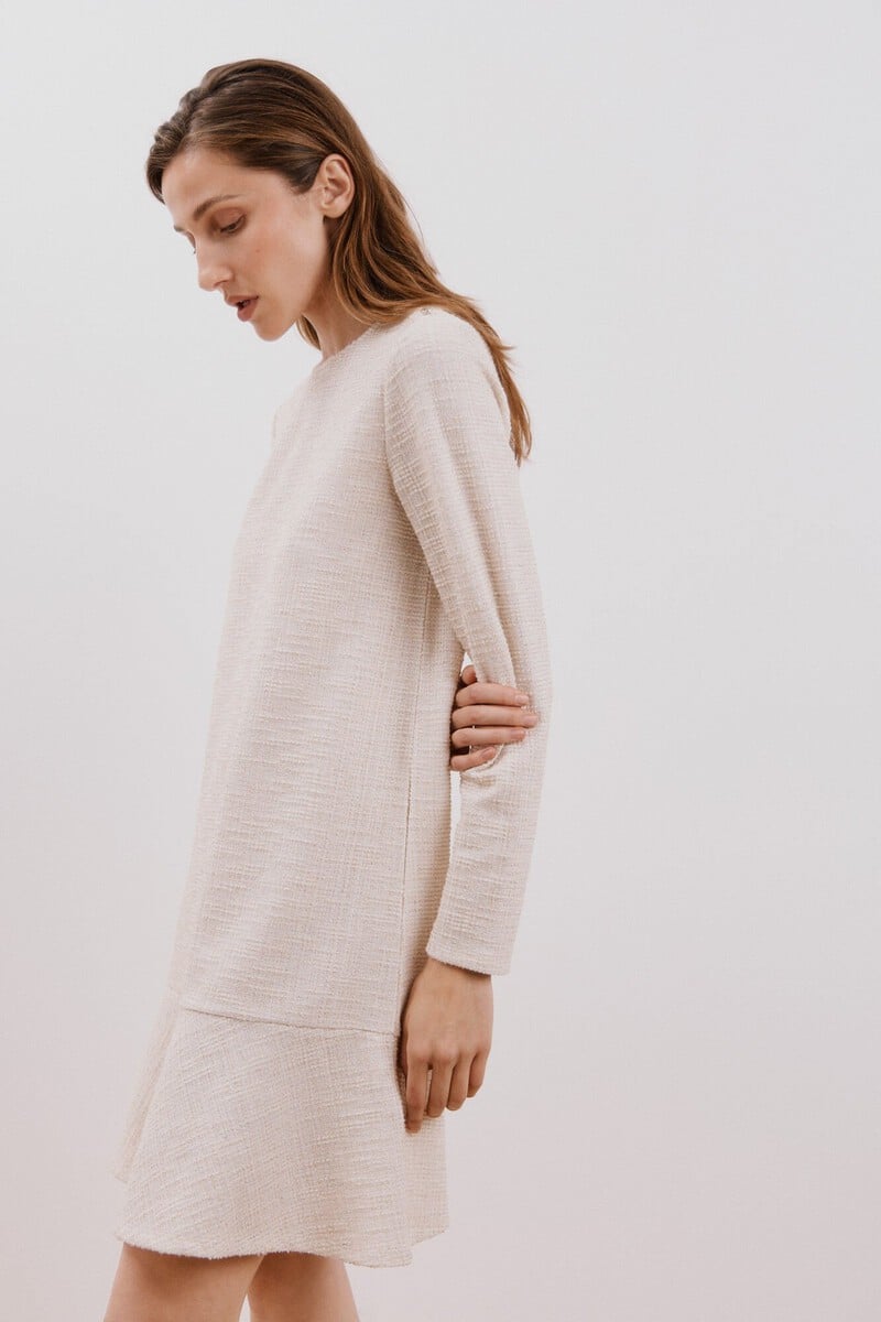 Pedro Del Hierro Vestido Tweed Elástico