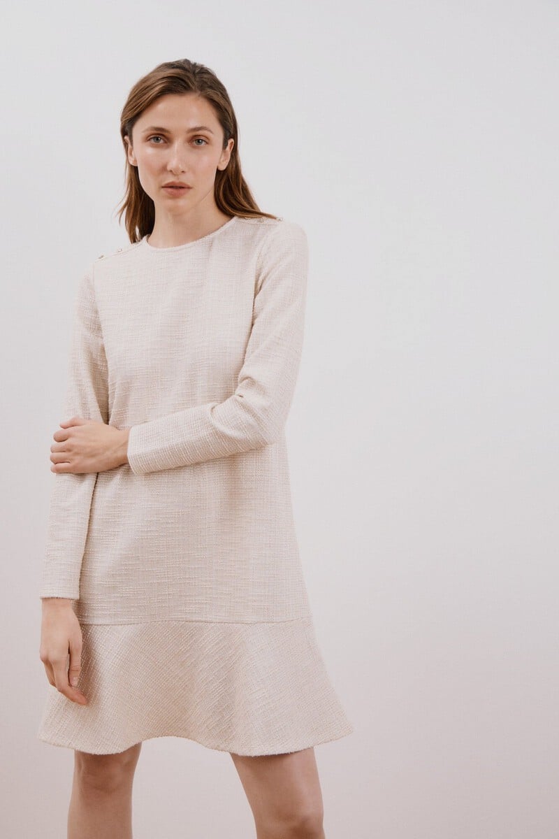 pedro del hierro Vestido tweed elástico