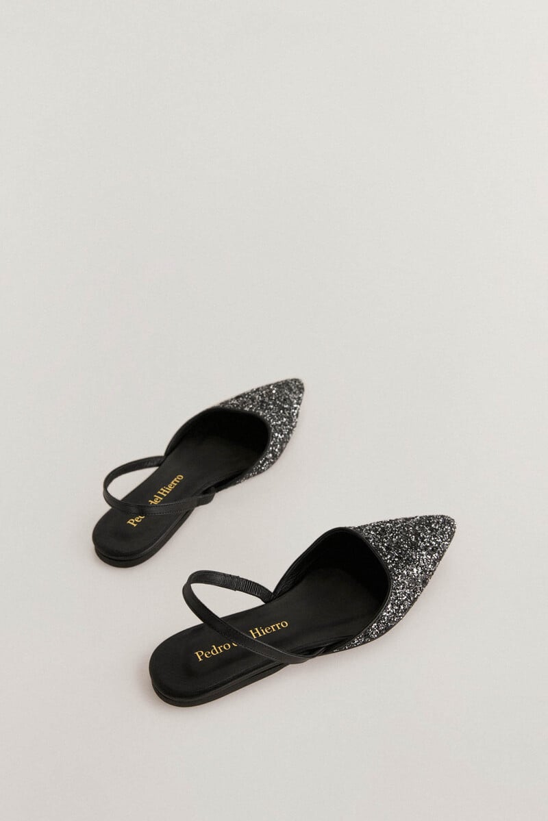 Pedro Del Hierro Zapato Destalonado Purpurina