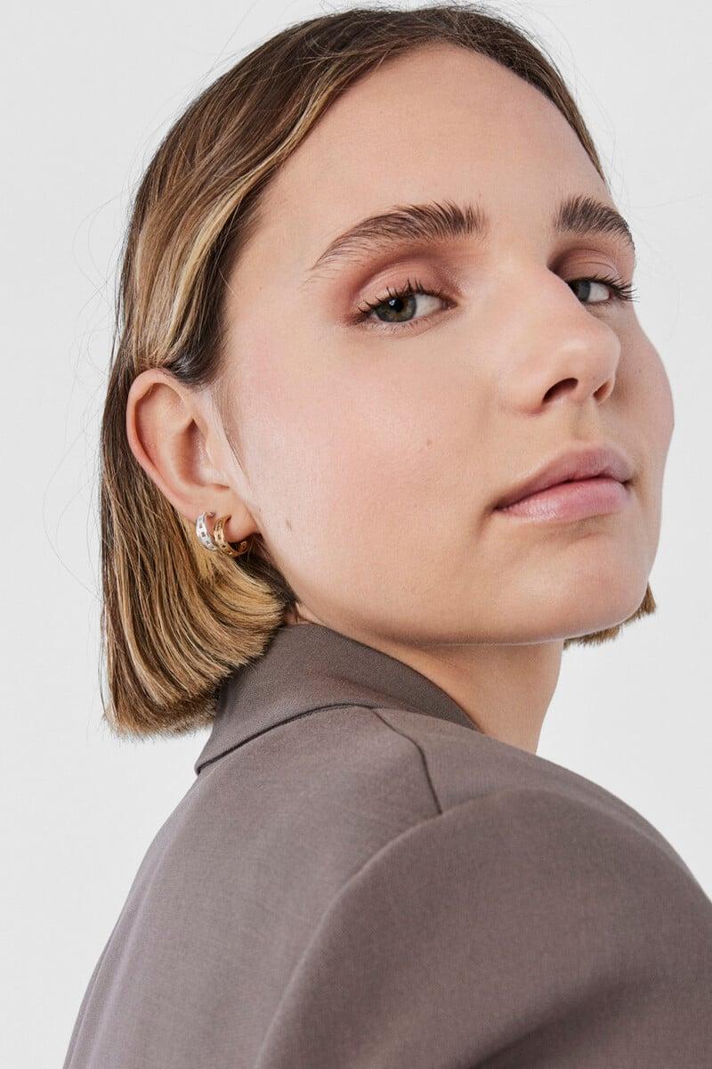 Pedro Del Hierro Pendientes Aro Con Baño De Oro 18 Kt Sobre Plata Pequeños Con Silueta TOUS Bear Row