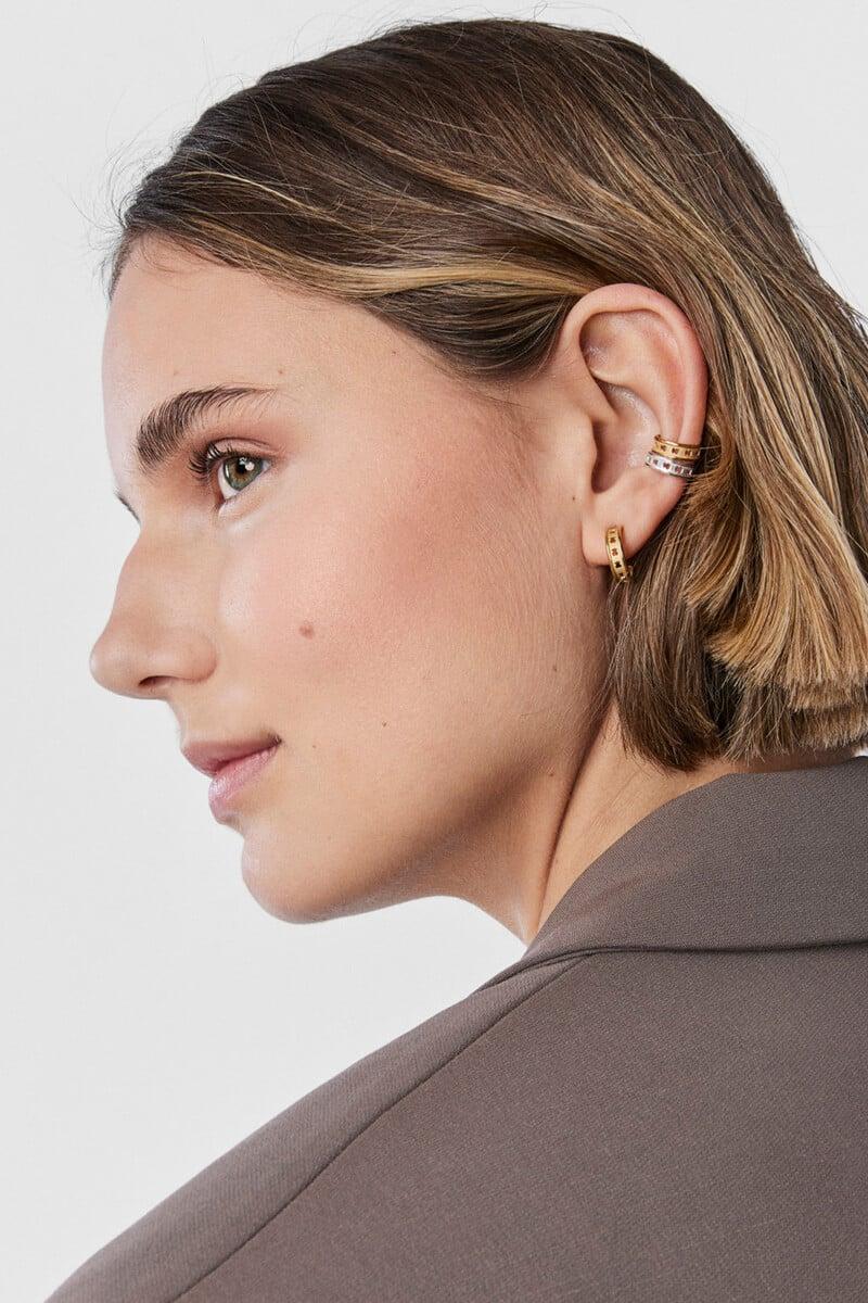 Pedro Del Hierro Pendientes Aro Con Baño De Oro 18 Kt Sobre Plata Pequeños Con Silueta TOUS Bear Row