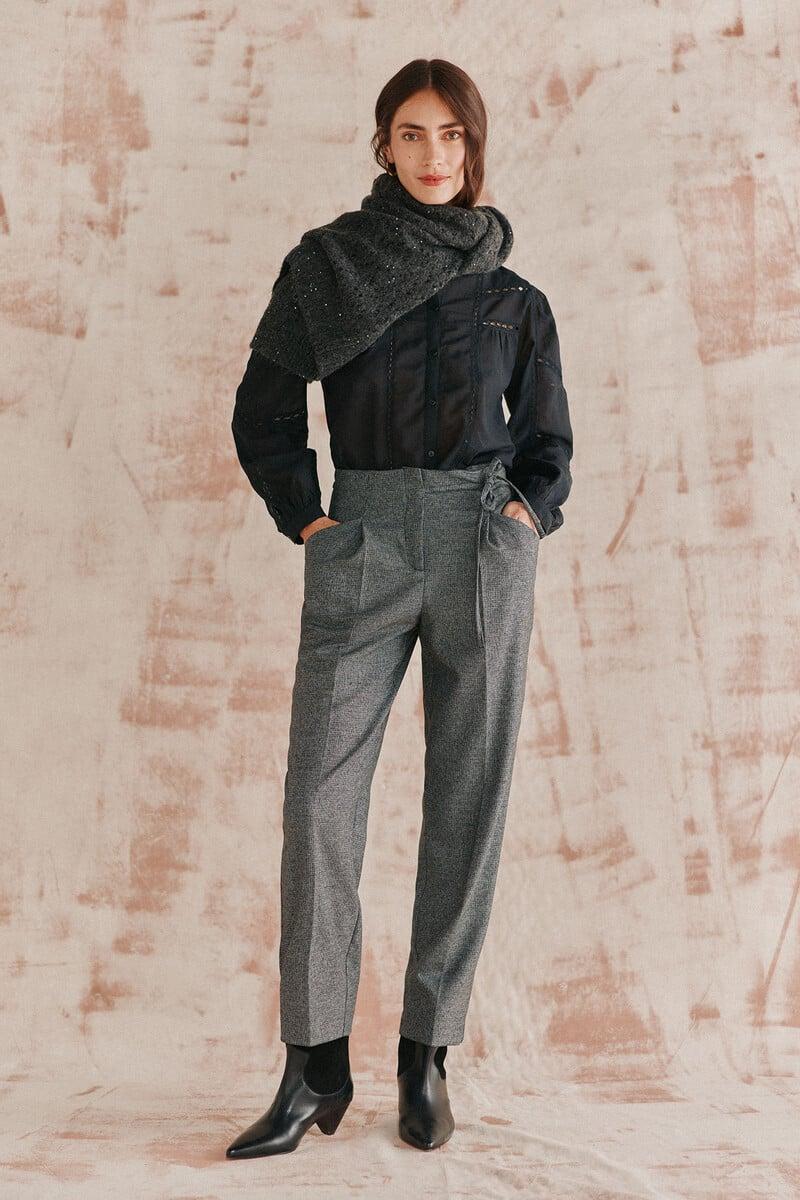 Pedro Del Hierro Piedad. Pantalón De Cuadros Con Lazada