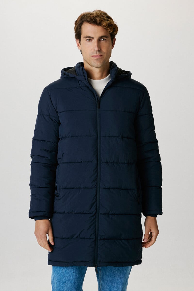 Pedro Del Hierro Plumífero Por Encima De La Rodilla Repelente Al Agua Elaborado 100% Con Nylon Reciclado