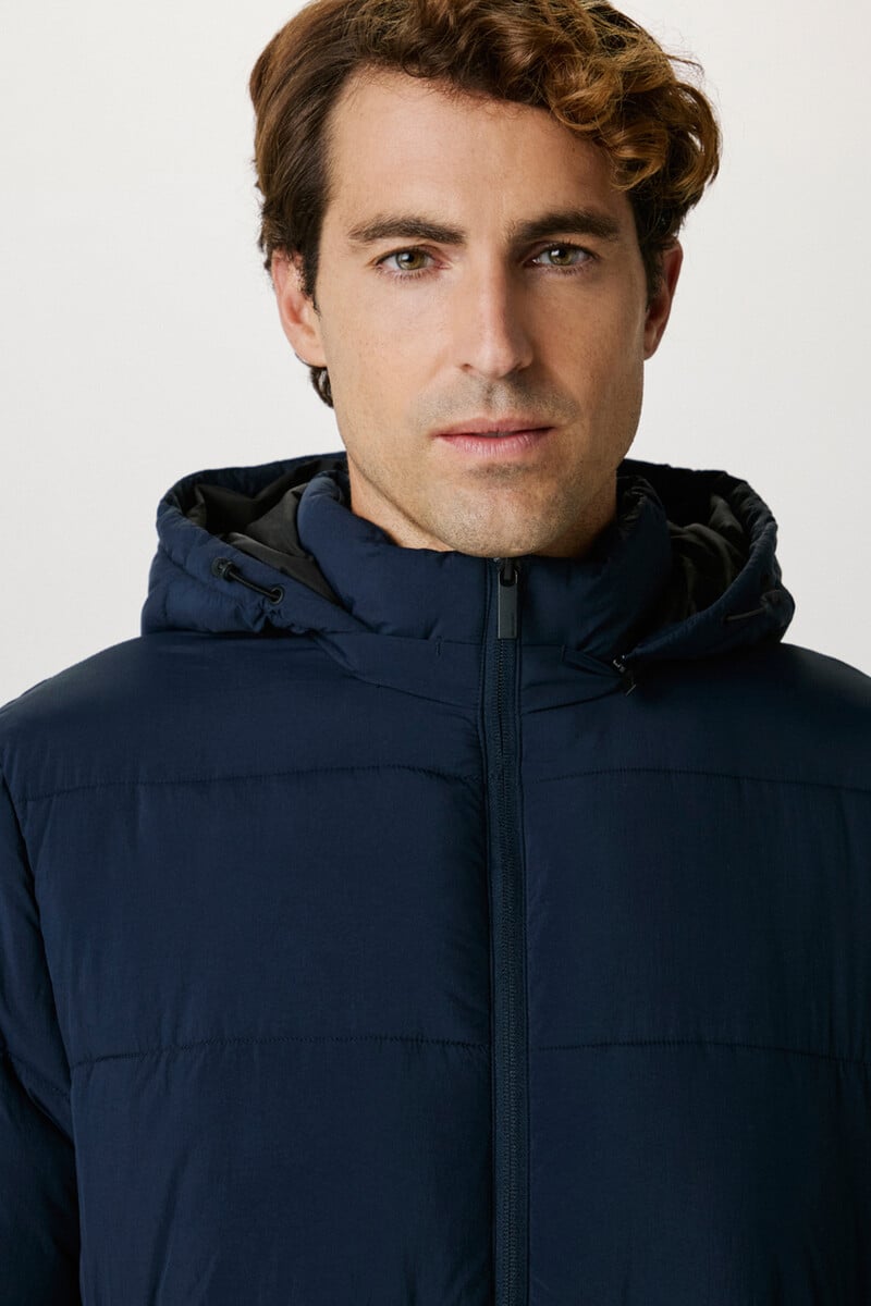 Pedro Del Hierro Plumífero Por Encima De La Rodilla Repelente Al Agua Elaborado 100% Con Nylon Reciclado