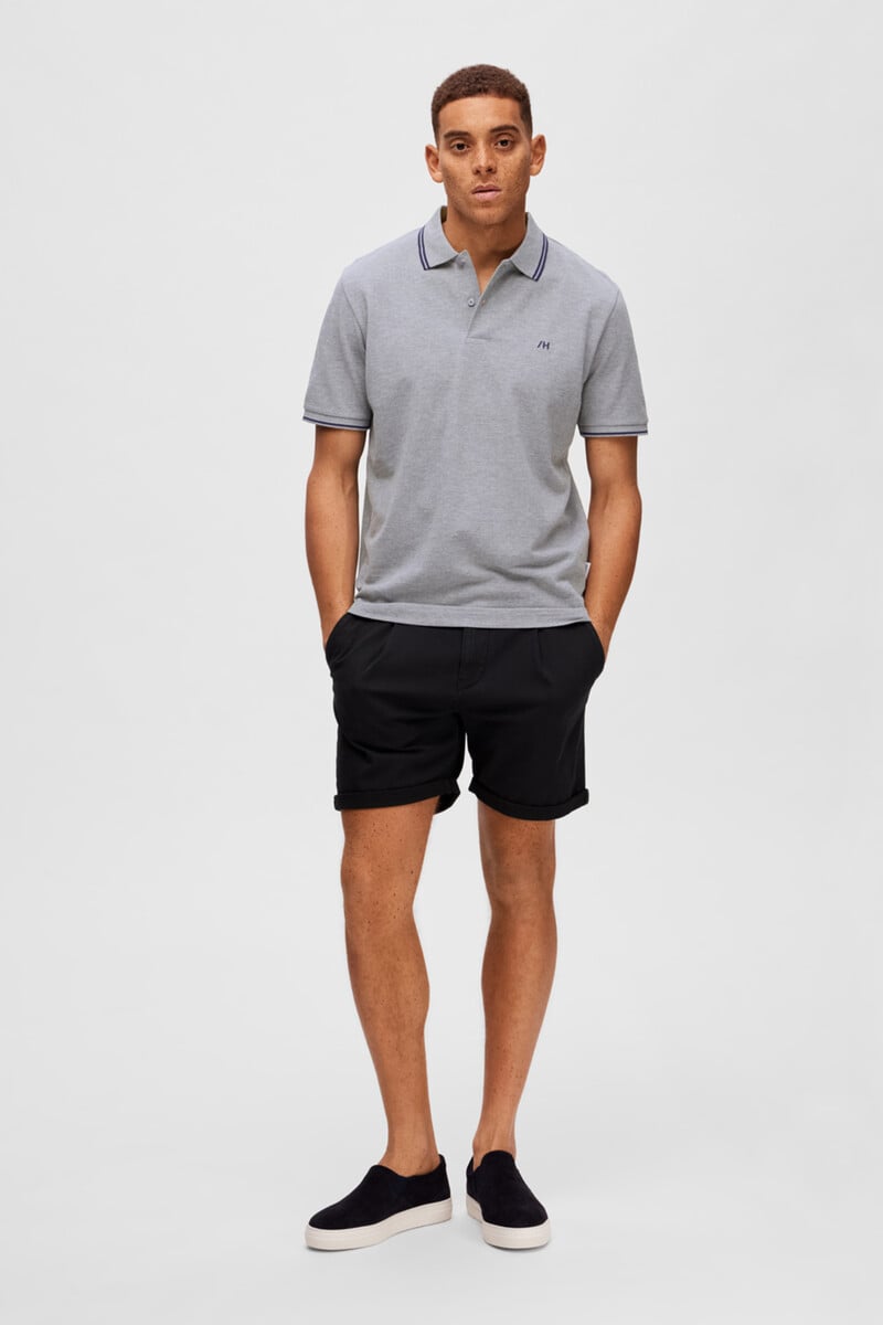 pedro del hierro Polo de algodón orgánico con logo bordado con detalle en cuello y mangas