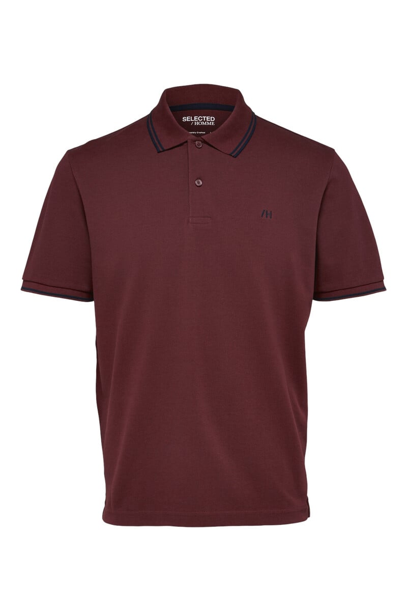 pedro del hierro Polo de algodón orgánico con logo bordado con detalle en cuello y mangas