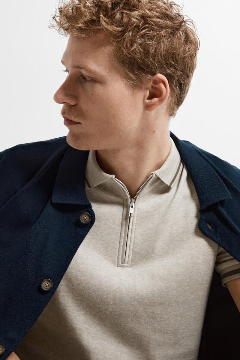 Pedro Del Hierro Polo De Manga Corta Con Cremallera Confeccionado Con Algodón Reciclado