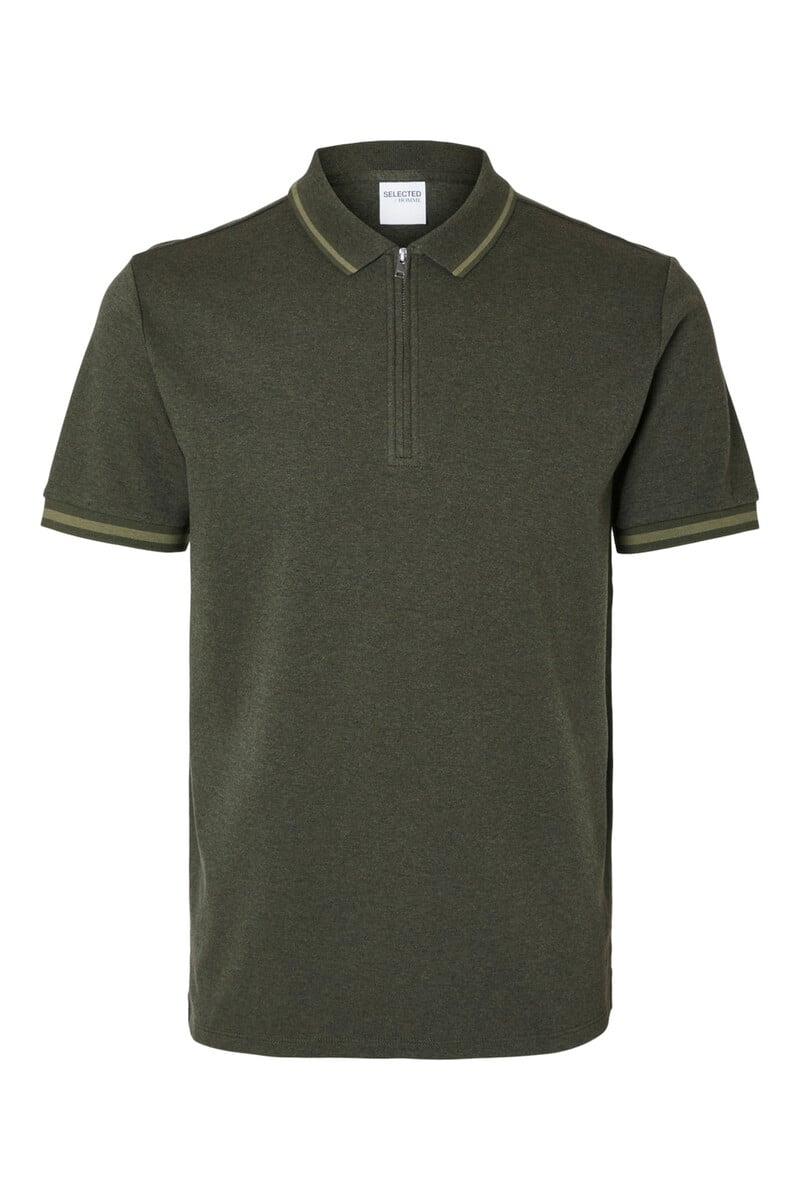 pedro del hierro Polo de manga corta con cremallera confeccionado con algodón reciclado