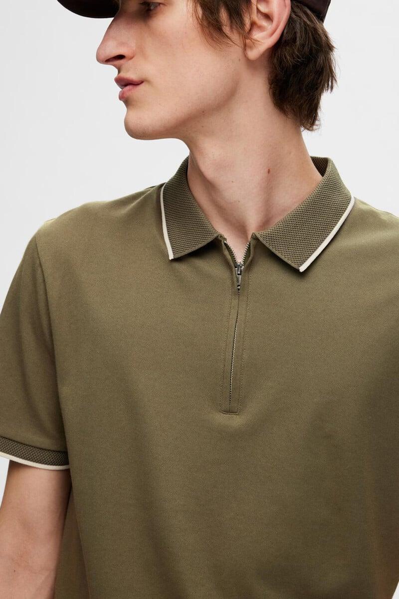 Pedro Del Hierro Polo De Manga Corta Con Cremallera De Algodón Orgánico