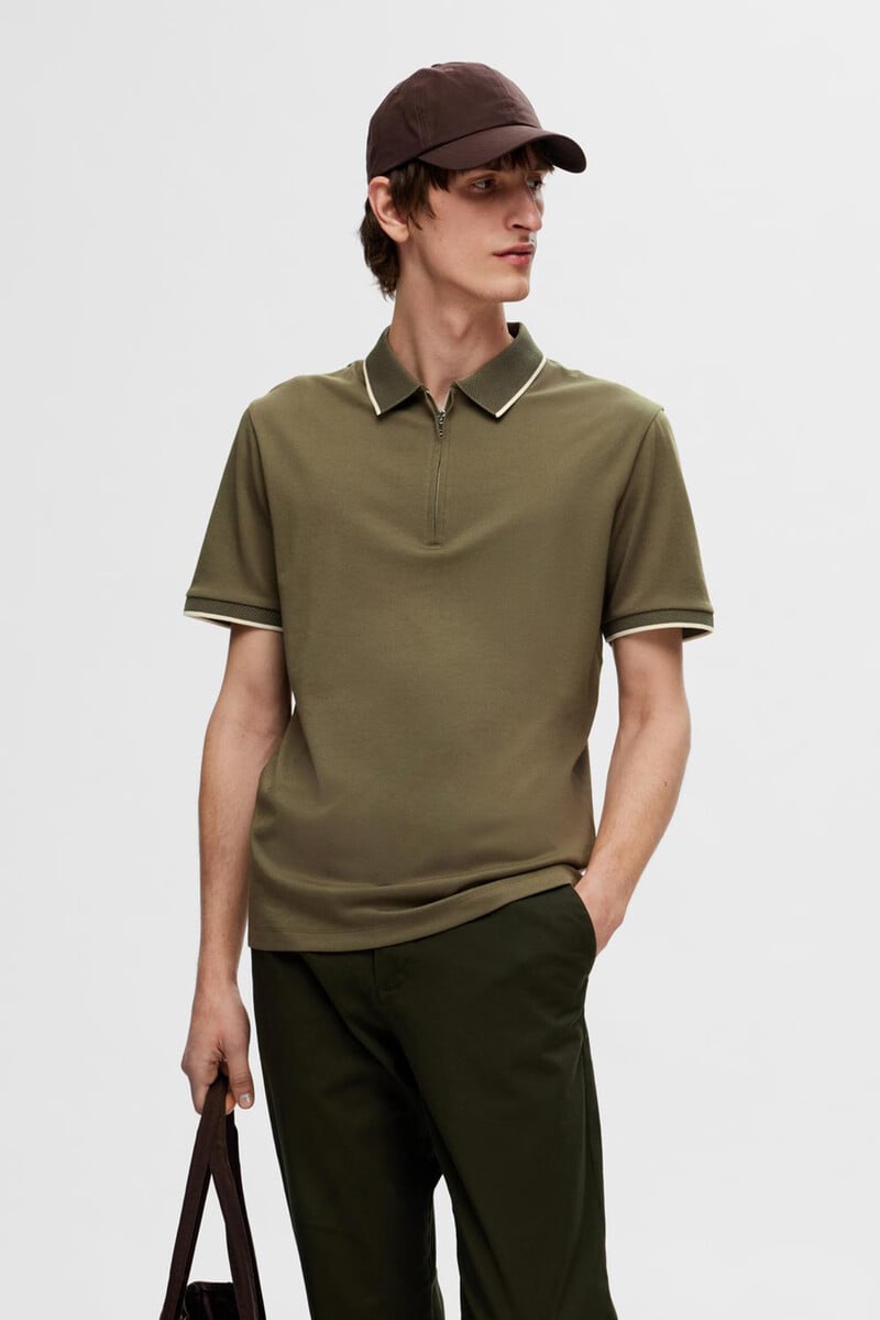 Pedro Del Hierro Polo De Manga Corta Con Cremallera De Algodón Orgánico