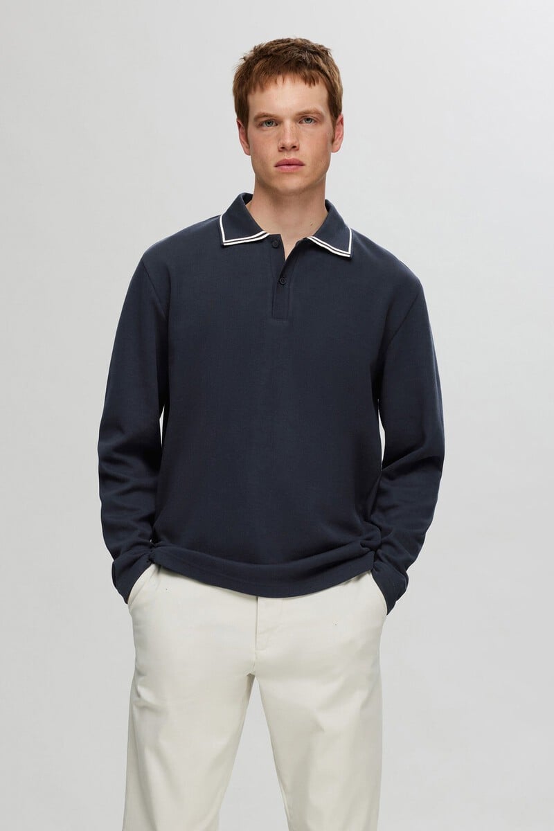 Pedro Del Hierro Polo De Manga Larga Confeccionado 100% Con Algodón Orgánico