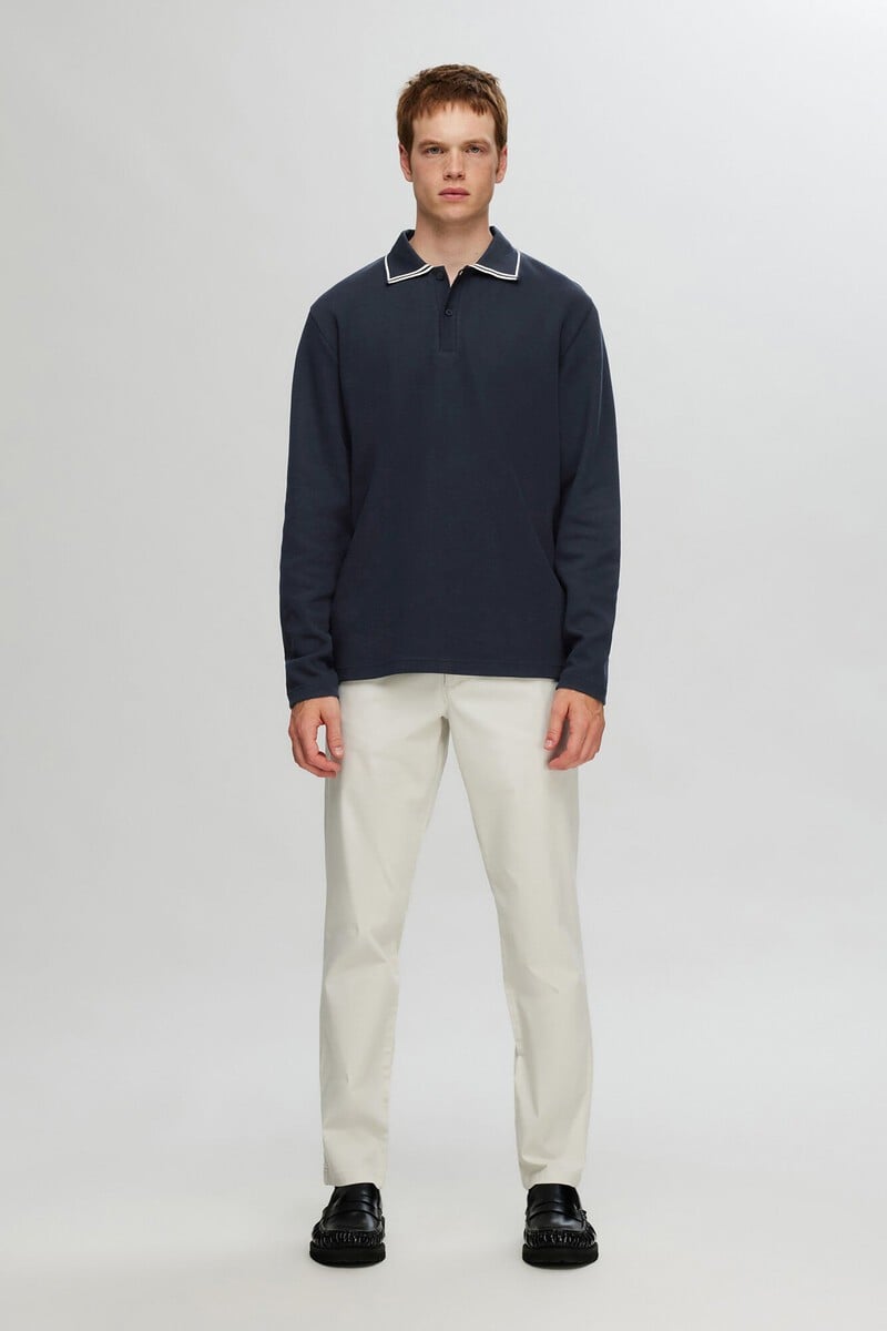 Pedro Del Hierro Polo De Manga Larga Confeccionado 100% Con Algodón Orgánico