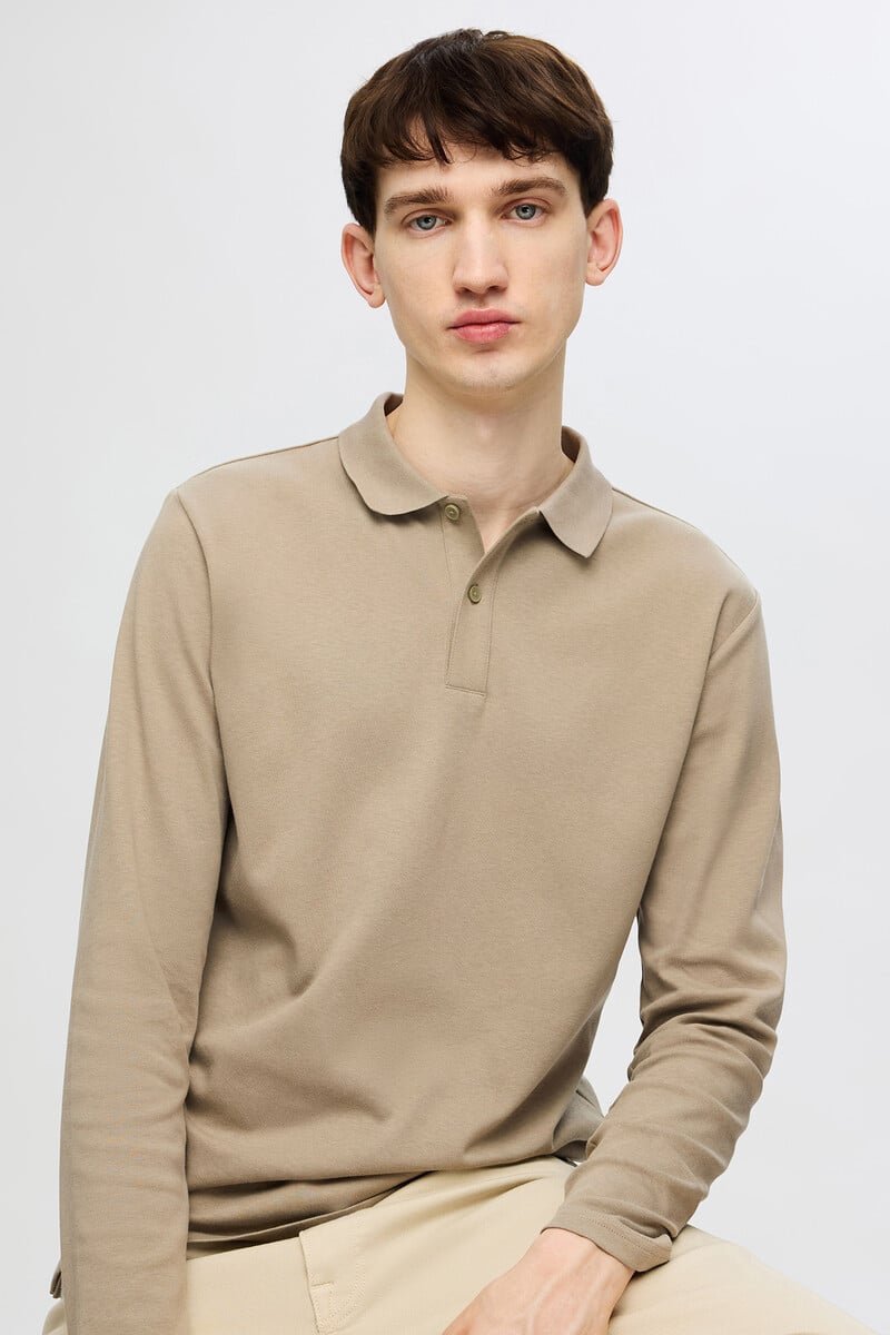 Pedro Del Hierro Polo De Manga Larga De Algodón Reciclado