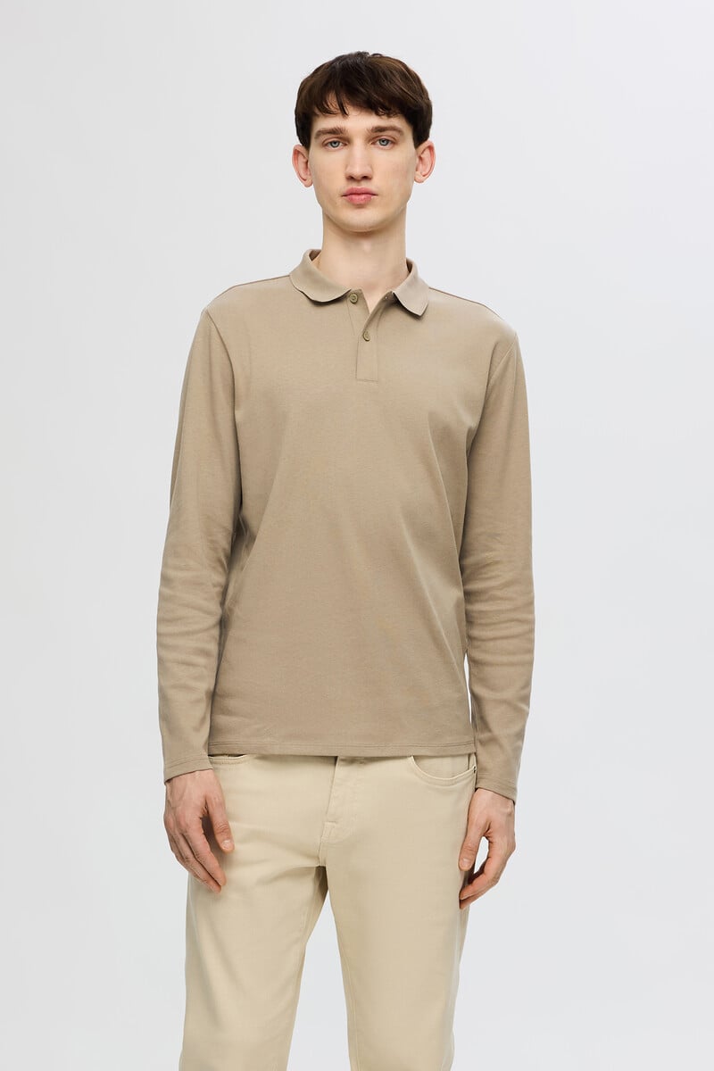 Pedro Del Hierro Polo De Manga Larga De Algodón Reciclado