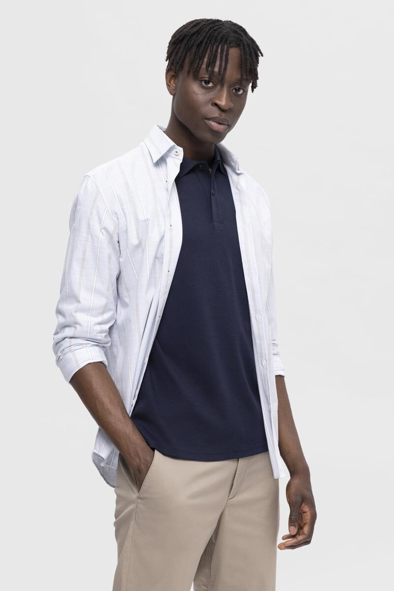 Pedro Del Hierro Polo De Manga Larga De Algodón Reciclado